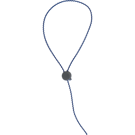 Plombs à Sceller - Tête Copolymère Fil Perlé Plastifié Bleu 150mm - Par 100