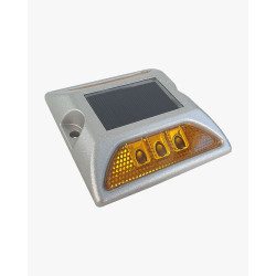 Plot de Fixation - Solaire à LED - IP68 - 100 x 100 mm - Aluminium