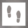 Pochoir - Empreintes de pieds - 700 x 700 mm - PVC