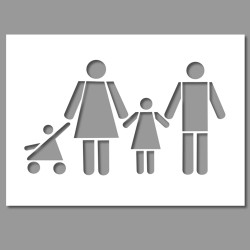 Pochoir - Famille - 700 x 1200 mm - PVC