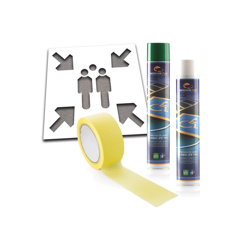 Kit Complet - Pochoir Point de Rassemblement - PVC - 600x600 mm