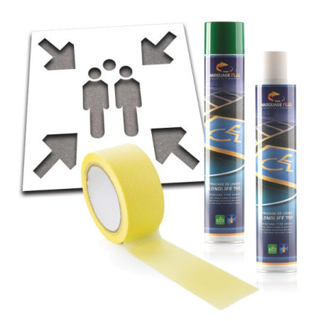 Kit Complet - Pochoir Point de Rassemblement - PVC - 600x600 mm