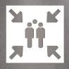 Pochoir - Point de rassemblement - 600 x 600 mm - PVC