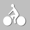 Pochoir adhésif de marquage au sol- Cycliste - 1280 x 800 mm