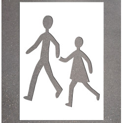 Pochoir - Traversée d'école - 120 x 80 cm - PVC
