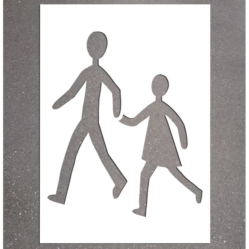 Pochoir - Traversée d'école - 120 x 80 cm - PVC