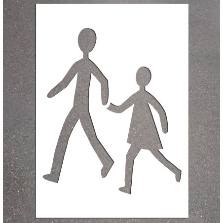 Pochoir - Traversée d'école - 120 x 80 cm - PVC
