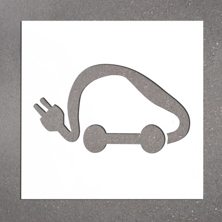 Pochoir - Voiture Électrique - PVC