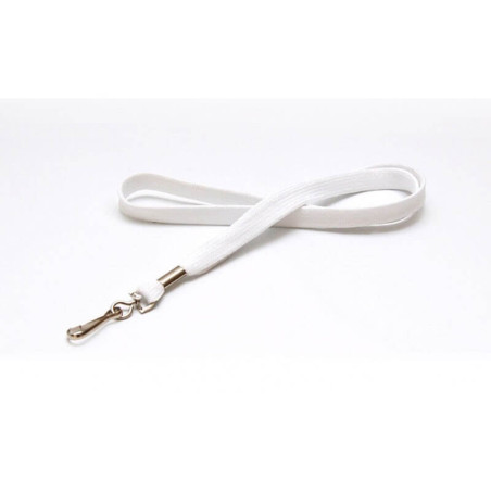 Porte-badge - cordon tube 12 mm avec mousqueton métal - polyester