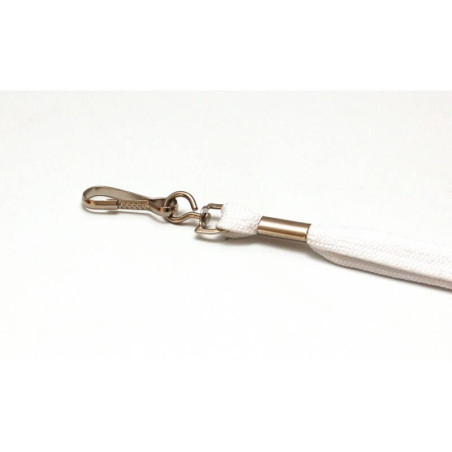 Porte-badge - cordon tube 12 mm avec mousqueton métal - polyester