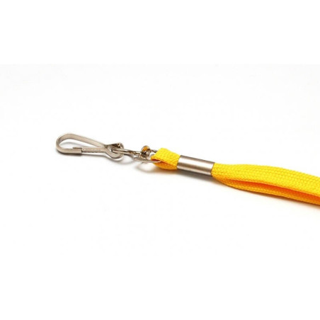Porte-badge - cordon tube 12 mm avec mousqueton métal - polyester