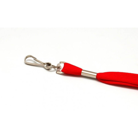 Porte-badge - cordon tube 12 mm avec mousqueton métal - polyester