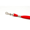 Porte-badge - cordon tube 12 mm avec mousqueton métal - polyester