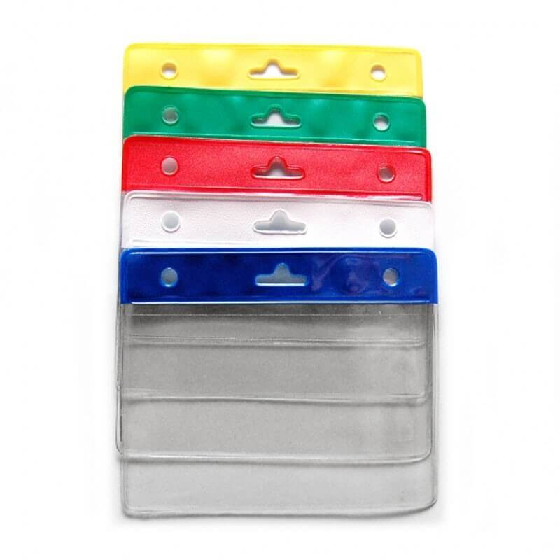 Lot de 100 portes badges souple bandeau - 5 couleurs
