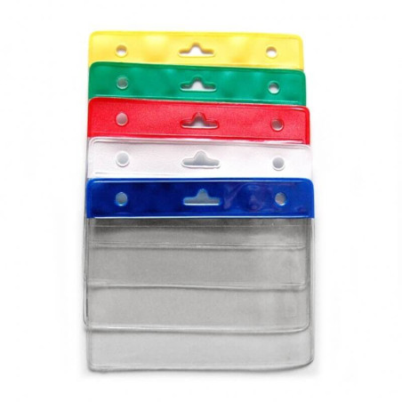 Lot de 100 portes badges souple bandeau - 5 couleurs