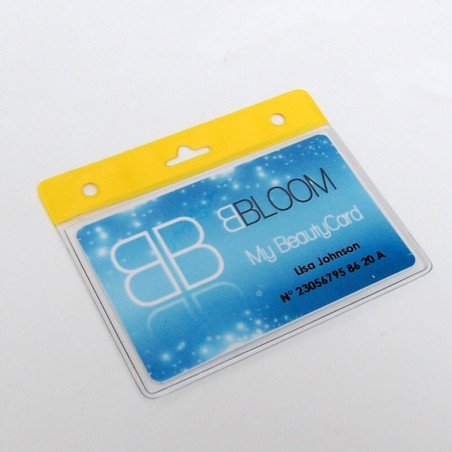 Lot de 100 portes badges souple bandeau - 5 couleurs