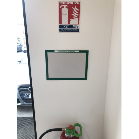 Kit porte document magnétique pour affichage obligatoire des points de rassemblement
