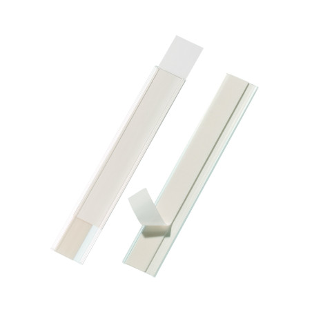Adhésif - Porte-étiquettes transparent auto-adhésif - Plastique - Lot de 5