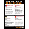 Poster - Conduite à tenir en cas d'incendie - A3 - NF EN ISO 7010 