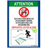 Poster consignes évacuation escaliers A3
