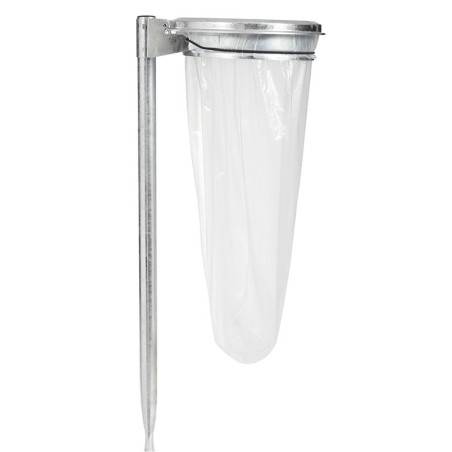 Poteau Flux - Demi Flux à Sceller pour Poubelle Trapi - 50x50x1300mm - Acier Anticorrosion
