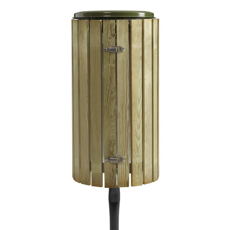 Poteau Flux - Demi Flux à Sceller pour Poubelle Trapi - 50x50x1300mm - Acier Anticorrosion