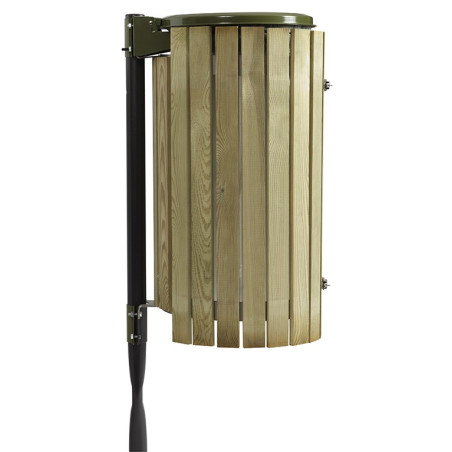 Poteau Flux - Demi Flux à Sceller pour Poubelle Trapi - 50x50x1300mm - Acier Anticorrosion