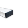 Poteau Rectangulaire - 80 x 40 mm - Acier Galvanisé Blanc