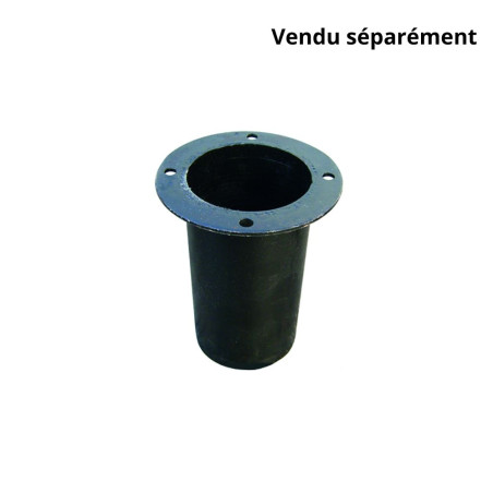 Poteau de chantier acier Ø100 H1200 rétro-réfléchissant