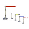 Poteau de Signalisation avec Enrouleur de Sangle - Inox - Hauteur 910 mm