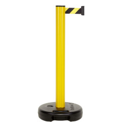 Poteau Rétractable - Sangle Jaune et Noire 3,7 m - Plastique