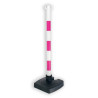 Poteau FME - rose/blanc bi-pose sur socle lesté 4 Kg - PVC