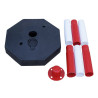 Poteaux de Délimitation - Rouge et Blanc - 850mm - Plastique - Lot de 2