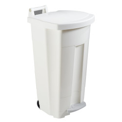 Poubelle alimentaire mobile à pédale