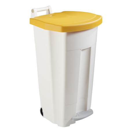 Poubelle alimentaire mobile à pédale