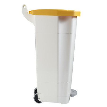 Poubelle alimentaire mobile à pédale