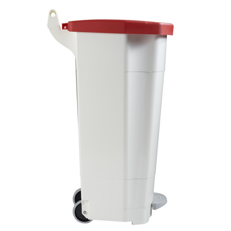 Poubelle alimentaire mobile à pédale