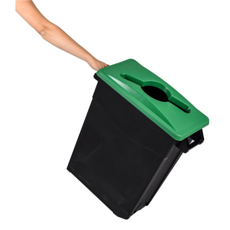 Poubelle de tri mobile Trimouv 65 L - Noir