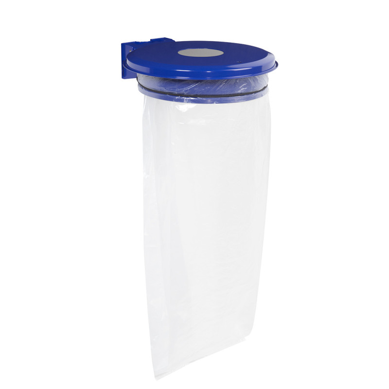 Support Mural pour Poubelle - Trappe Ouverte - 110L - Acier Anticorrosion