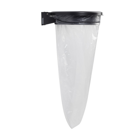 Support Mural pour Poubelle - Trappe Ouverte - 110L - Acier Anticorrosion