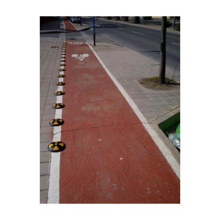 Plot - Ralentisseur circulaire - 220 x 40 mm - Caoutchouc recyclé