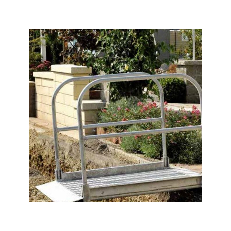 Rampe de chantier - Passerelle pliable pour piétons et PMR - Aluminium