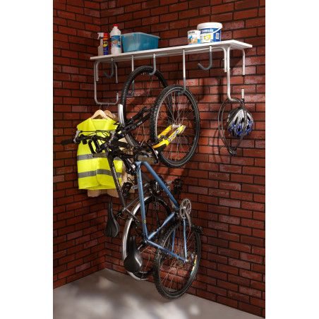 Râtelier mural pour vélos - 5 places - 1230 mm - Acier galvanisé
