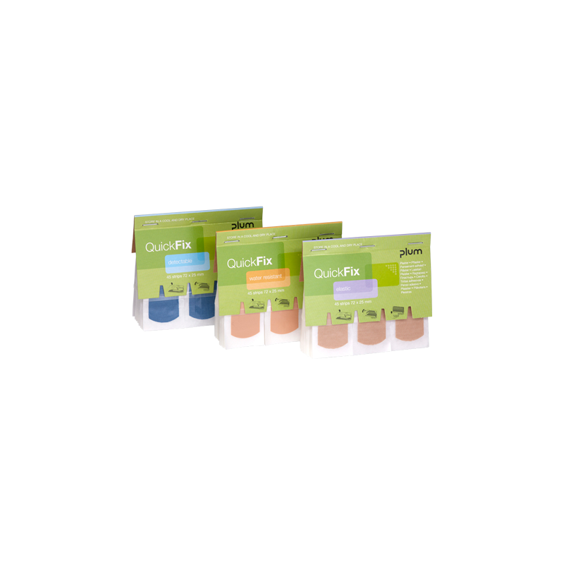 Distributeur de pansements - Recharge QuickFix® de 45 pansements CE - Plusieurs modèles disponibles