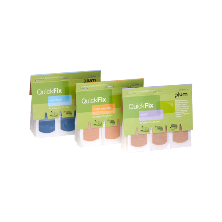 Distributeur de pansements - Recharge QuickFix® de 45 pansements CE - Plusieurs modèles disponibles