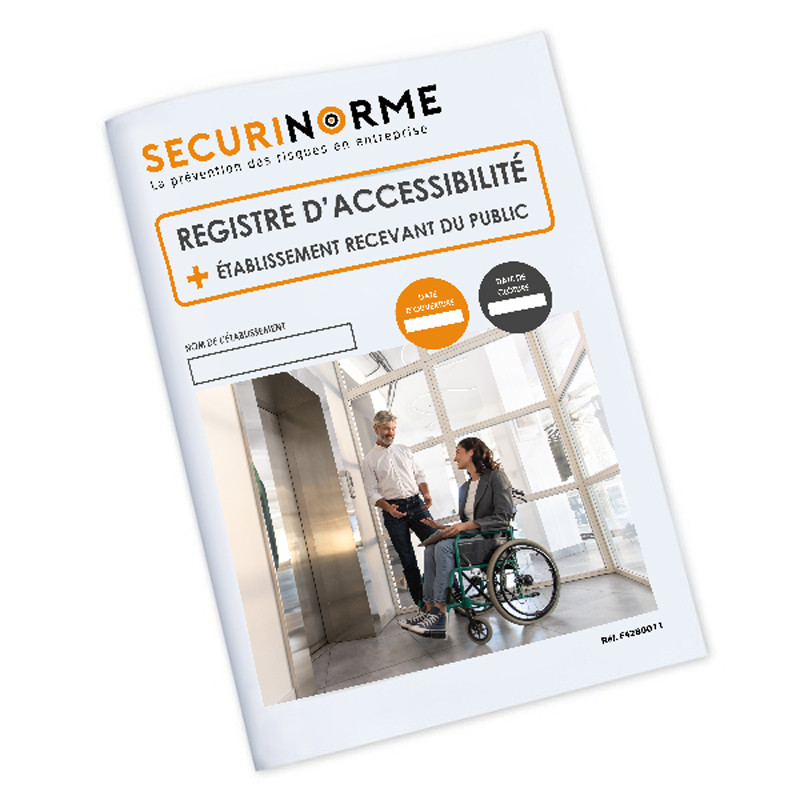 Registre de sécurité obligatoire "Accessibilité" pour ERP - A4 