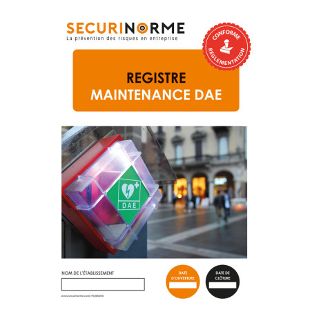 Registre de maintenance DAE 