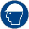 Rouleau Mini Pictogramme d'obligation "Casque de protection" ISO EN 7010 visu
