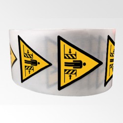 Rouleau d'Etiquettes Danger - Ecrasement - W019 