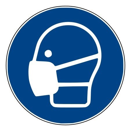Rouleau Mini Pictogramme d'obligation "Masque respiratoire"